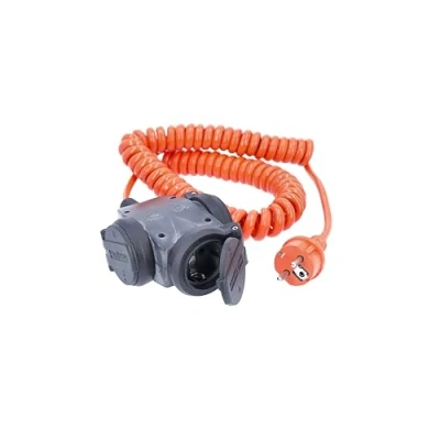 Afbeelding van AS Schwabe 70414 Stroom Verlengkabel 16 A Oranje, Zwart 5.00 m H07BQ F 3G 1,5 mm² Spiraalkabel
