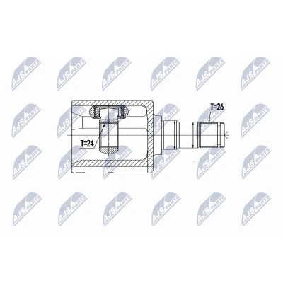Afbeelding van NTY NPW VV 090 Homokineet Automatische versnellingsbak Vooras links VOLVO: V60 I, S60 II