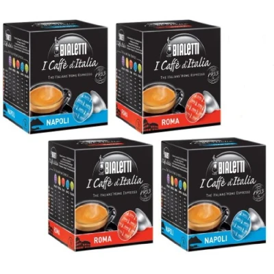 Afbeelding van Bialetti: Twee paar Napoli + Roma Set van 64 Capsules * (2+2) by Bialetti