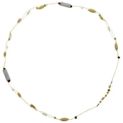 Afbeelding van Behave Lange wit/crème kleurige kralenketting
