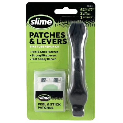 Afbeelding van Slime bandenplakker set zelfklevend zwart/groen 9 delig