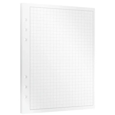 Afbeelding van KOMPASS® 30 rasterpapier, A5 planner, 6 gaats papier (14,5 cm x 21 cm), navulbare ringbinder, notitieboekinzet voor notities, brainstorming en to do lijsten
