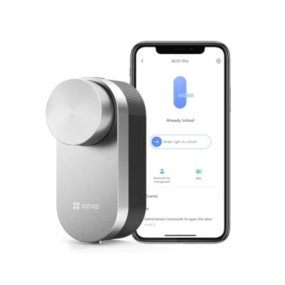 Afbeelding van EZVIZ DL01PRO Smart Lock met Multifunctioneel Toetsenbord en A3 Home Gateway, Bluetooth Toegang op Afstand, Sleutelloze voor het Verbonden Huis