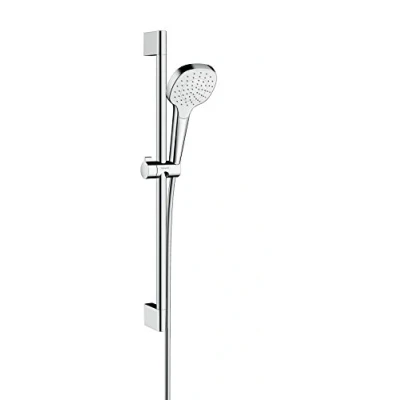 Afbeelding van Hansgrohe croma select e 1jet glijstangset 65cm bestaande uit handdouche glijstang en doucheslang 1600 wit chroom 26584400