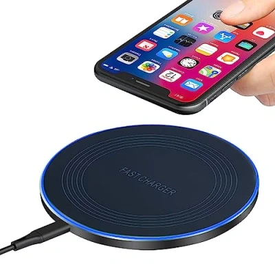 Afbeelding van Draadloze oplader, 20 W, inductief laadstation, snelle draadloos inductielader, compatibel met iPhone 15/14/13/12/11/XS/X/8/8 Plus, Samsung Galaxy S23, S22, S21, S20, Pixel