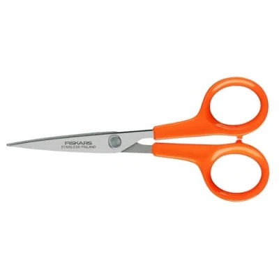 Afbeelding van Fiskars Handwerkschaar, lengte: 13 cm, voor rechts en linkshandigen, roestvrij staal/kunststof, oranje, Classic, 1005153