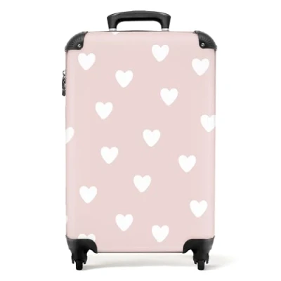 Afbeelding van NoBoringSuitcases.com® Roze kinder koffer Kinderkoffer meisjes 55x35x25