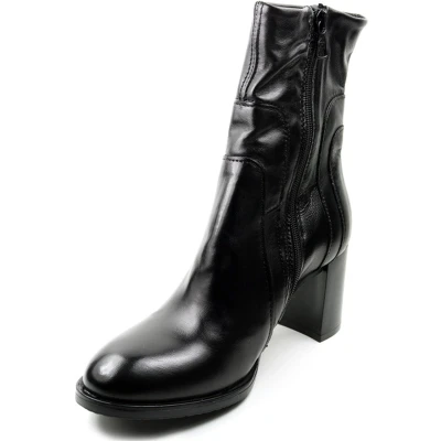 Afbeelding van Omoda Nitro Enkellaarsjes Enkelboots met rits Dames Zwart Maat 39