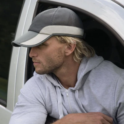 Afbeelding van Beechfield Pet &#039;Trucker Cap&#039; Grijs/Wit (95120)