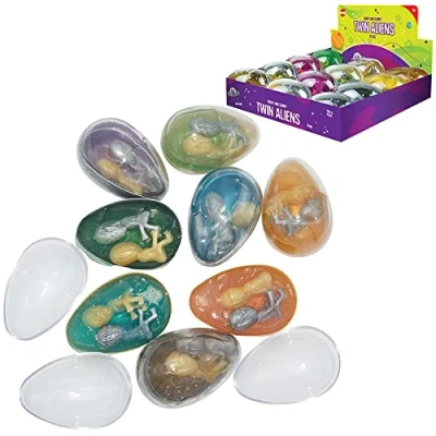 Afbeelding van Alien Egg Surprise Toy Twin Gooey Babies in Slime (8,5 cm) Fidget Sensorisch Stress Relief Speelgoed voor Kinderen Willekeurige Kleur Feestartikelen, Kous Stuffers &amp; Reisspeelgoed