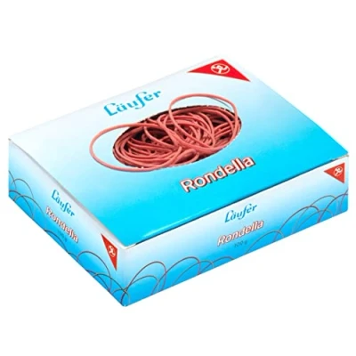 Afbeelding van Läufer 50547 Rondella rubberen ringen nr. 10, diameter 65 mm, doos van 100 g, rood, bijzonder duurzaam