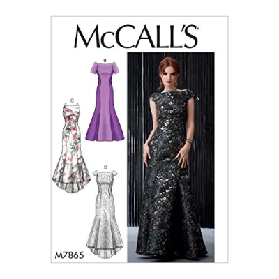 Afbeelding van McCall&#039;s M7865, naaipatroon, sjabloon, papier, effen, 14 16 18 20 22