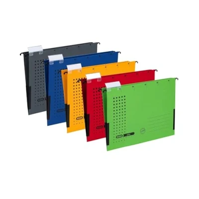 Afbeelding van Elba Hangtassen chic voor A4, van karton, met linnen kikkers, 5 kleuren, stuks