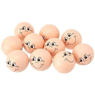 Afbeelding van Creativ 57099 Smiley Balls, D: 30 mm, Hout, 10st