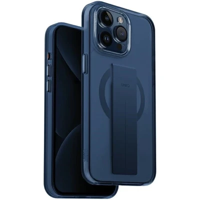 Afbeelding van UNIQ Heldro Mag Strap Back Cover met MagSafe voor Apple iPhone 15 Pro Max Blauw