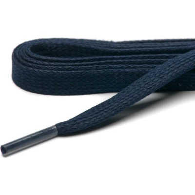 Afbeelding van Cordial schoenveters Donkerblauw wax Plat veterlengte 150 cm 7 mm breed 9 gaatjes