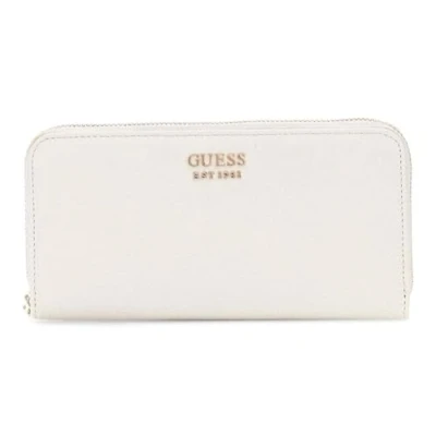 Afbeelding van GUESS portemonnee Brenton SLG Zip Around Wallet Bone crème