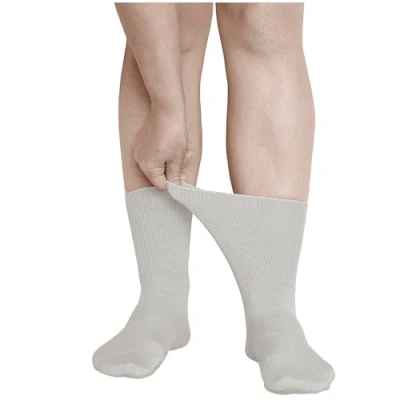 Afbeelding van VITSOCKS Niet Knellend Randje Extra Wijde Sokken Dames (3 PAAR) Gezwollen Voeten en Enkels, grijs, 35 38