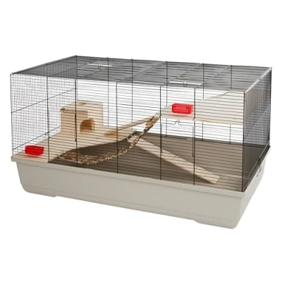 Afbeelding van Kerbl 82722 kooi voor kleine dieren Gabbia Hamster 102, 100 x 53 55 cm, beige