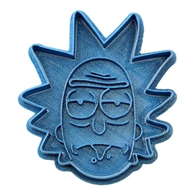 Afbeelding van Cuticuter Morty uitsteekvorm, motief rick, blauw, 8 x 7 1,5 cm