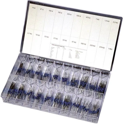 Afbeelding van TRU Components 418714 Metaallaag weerstand Assortiment axiaal bedraad 0,25 W 1% 390 St