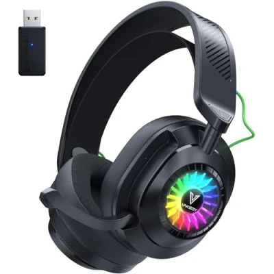 Afbeelding van Vakedy HW10 Gaming Headset Wireless voor PS5, PC, PS4, Mac, Switch, 2,4 GHz USB Headset, Bluetooth met Microfoon (zwart)