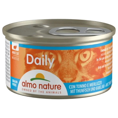 Afbeelding van Almo Nature Cat Blik Daily Menu Mousse 85 g Kattenvoer Tonijn&amp;Kabeljauw