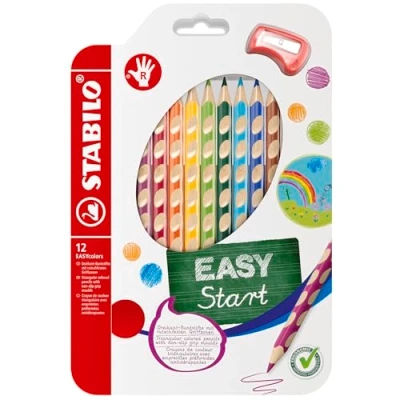 Afbeelding van Kleurpotloden STABILO 331 Easycolors rechtshandig inclusief puntenslijper assorti etui à 12 stuks