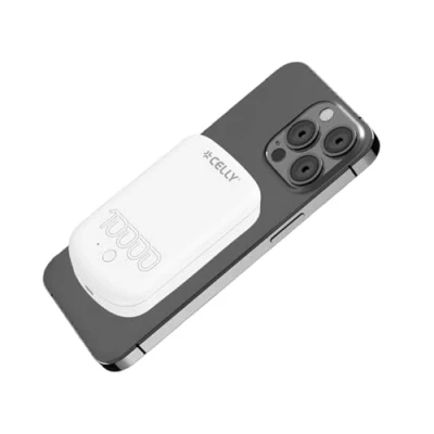 Afbeelding van Celly MAGPB10000PROWH powerbank 10000 mAh Draadloos opladen Wit