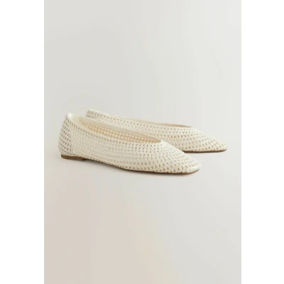 Afbeelding van Next Regular FIT Forever Comfort Square TOE Ballerina&#039;s, Dames, Maat: 38.5, Neutral Polyester