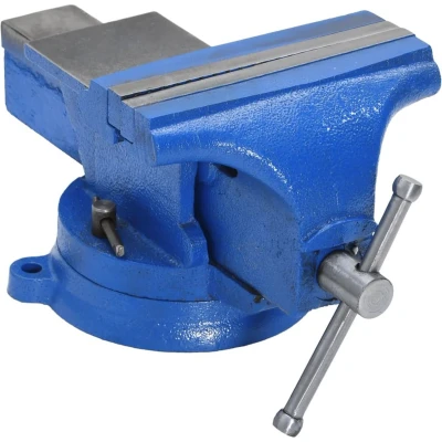 Afbeelding van vidaXL Bankschroef 150 mm gietijzer blauw
