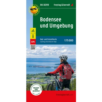 Afbeelding van Bodensee und Umgebung, Rad Freizeitkarte 1:75.000, freytag &amp; berndt, RK 0099
