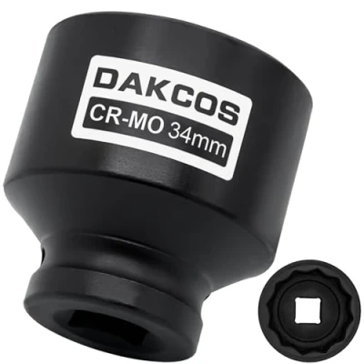 Afbeelding van DAKCOS 1/2 &quot;Drive 34mm Socket 12 Ponit Slagmoersleutel Aandrijfas Tool Stopcontact