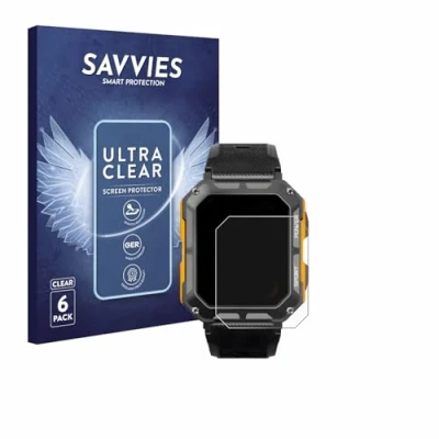 Afbeelding van Savvies Screenprotector voor ArmorWatch Smartwatch Folie Beschermfolie transparant (6 Stuks)