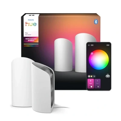 Afbeelding van Philips Hue Play slimme Wall Washer wit, wit en gekleurd licht met ColorCast technologie, compatibel Bluetooth, spraakbediening via Alexa, Apple Home Google Assistent