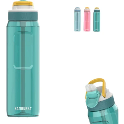 Afbeelding van Kambukka Lagoon Drinkfles 1L Zesty Green met geïntegreerd rietje