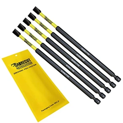 Afbeelding van 5 x SabreCut SCRSL7152_5 152 mm SL7 sleufschroevendraaier bits set enkelvoudig op zwaar werk berekend compatibel met Dewalt Milwaukee Bosch Makita en anderen