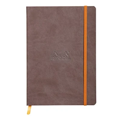 Afbeelding van Rhodia 117453C notitieboek Rhodiarama met zachte omslag, dot grid, 80 vellen, 90 g ivoorkleurig papier, A5 148 x 210 mm, bladwijzer, binnenvak, 1 stuk, chocoladebruin