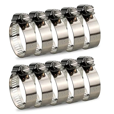 Afbeelding van InduSKY 10 Stuks Slangklemset 21 38mm Verstelbare RVS Slangklemmen Buisklemmen 304 Roestvrijstalen Kanaalklemmen voor Thuis Gasleiding Waterleiding Tank Autoslang