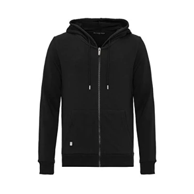 Afbeelding van Redbridge Heren sweatjack met capuchon Zip Hoodie ritssluiting Premium Basic, zwart, L