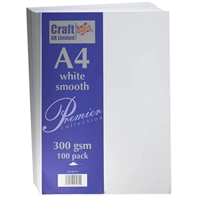 Afbeelding van Craft UK W119 A4 karton 300 g/m² 100 vellen wit glad