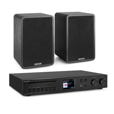 Afbeelding van Fenton HiFi stereo set Met 2 speakers en tuner Bluetooth, DAB+,