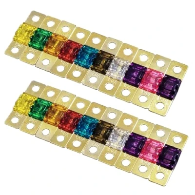 Afbeelding van 20Pcs 20A/30A/40A/50A/60A/70A/80A/100A/125A/150A Hoge Huidige Link Zekeringen Vervanging Compatibel met Midi Zekeringhouder Alle Versterkers