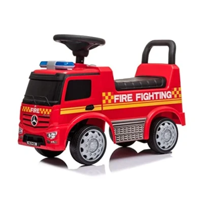 Afbeelding van Loopauto vanaf 1 jaar Brandweer, kinderauto opbergruimte onder de stoelen, wielen en zitting van kunststof