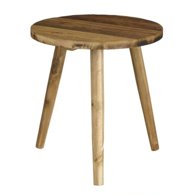 Afbeelding van Bold Bijzettafel H35,5 x Ø33 cm Gerecycled Hout Bruin