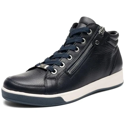 Afbeelding van ARA Schoenen dames sneaker mid 12 44499, Blauw 44499 66, 38 EU