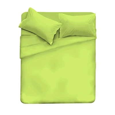 Afbeelding van Max Color Beddengoed set (plat 240x300, hoeslaken 170x200cm+2 kussenslopen 50x80cm), zuurgroen, DOUBLE