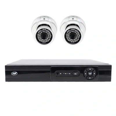 Afbeelding van AHD videobewakingspakket PNI House AHD880, 8 kanalen, 5MP DVR/NVR en 2 buitencamera&#039;s AHD25, 5MP, dome, IP66