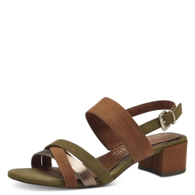 Afbeelding van Marco Tozzi Sandalen, Dames, Maat: 39, Fern green com Kunststof/ textiel
