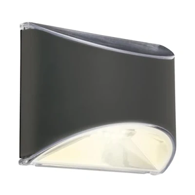 Afbeelding van BRILONER Solarlampen voor buiten hangend, led wandlamp buiten, binnen, spot buitenlamp muur, zonnelamp incl. batterij, automatisch in en uitschakelen, antraciet